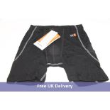 Tranemo Merino 6310 RX Boxer Shorts, Black/Grey, Size Medium