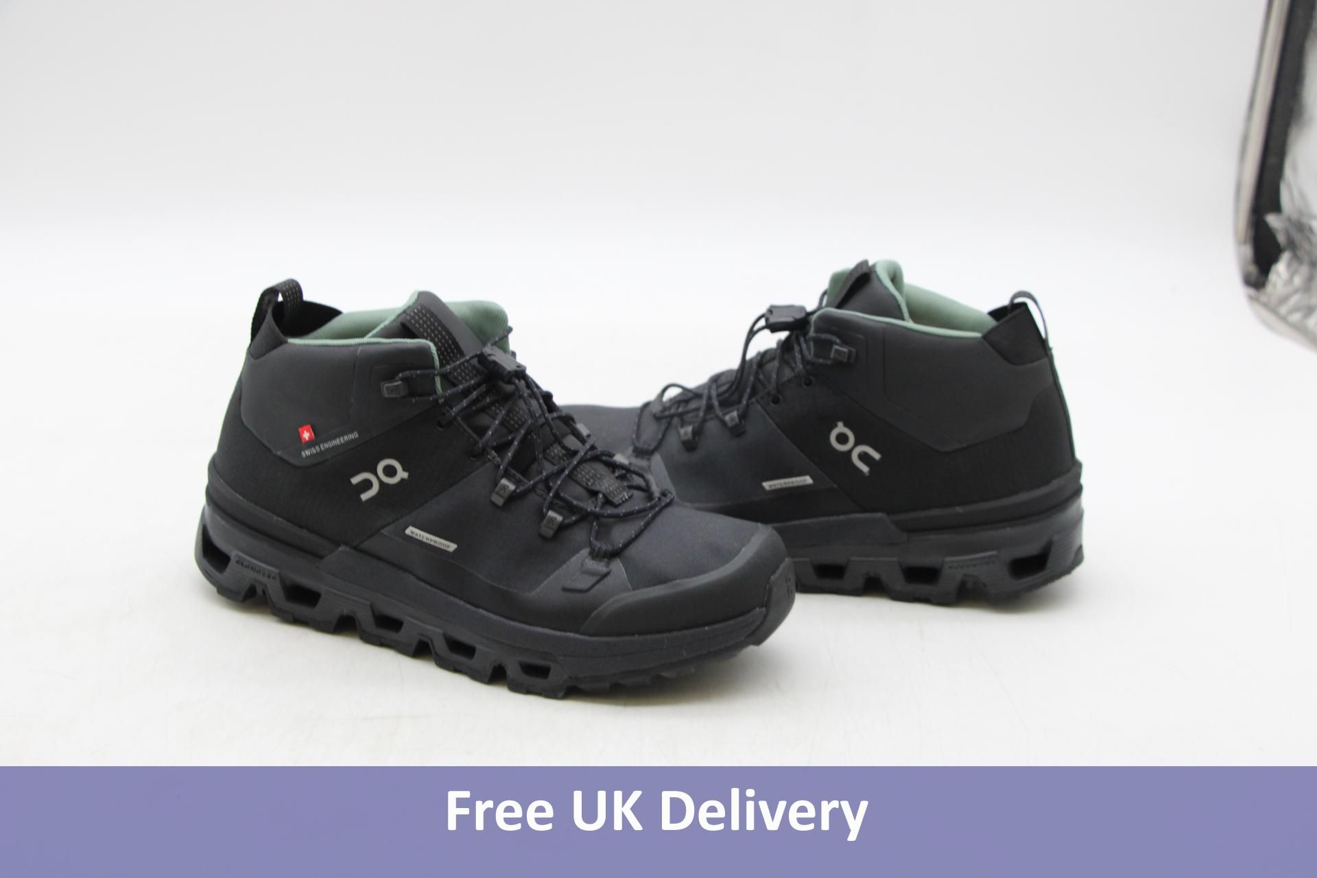 ON Women's Cloudtrax Waterproof Walking Boots, Black, Size 42, No Box, No Label