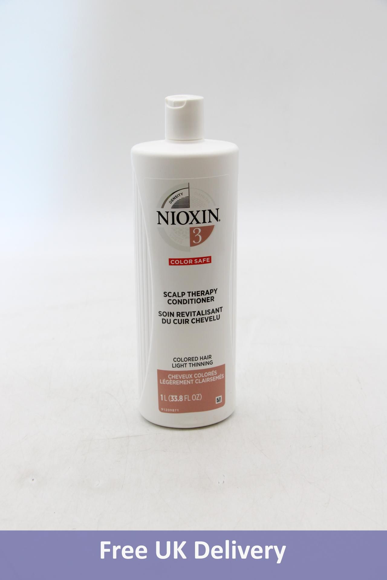 Twelve 1Ltr Bottles Nioxin 3 Colour Safe Scalp Therapy Conditioner