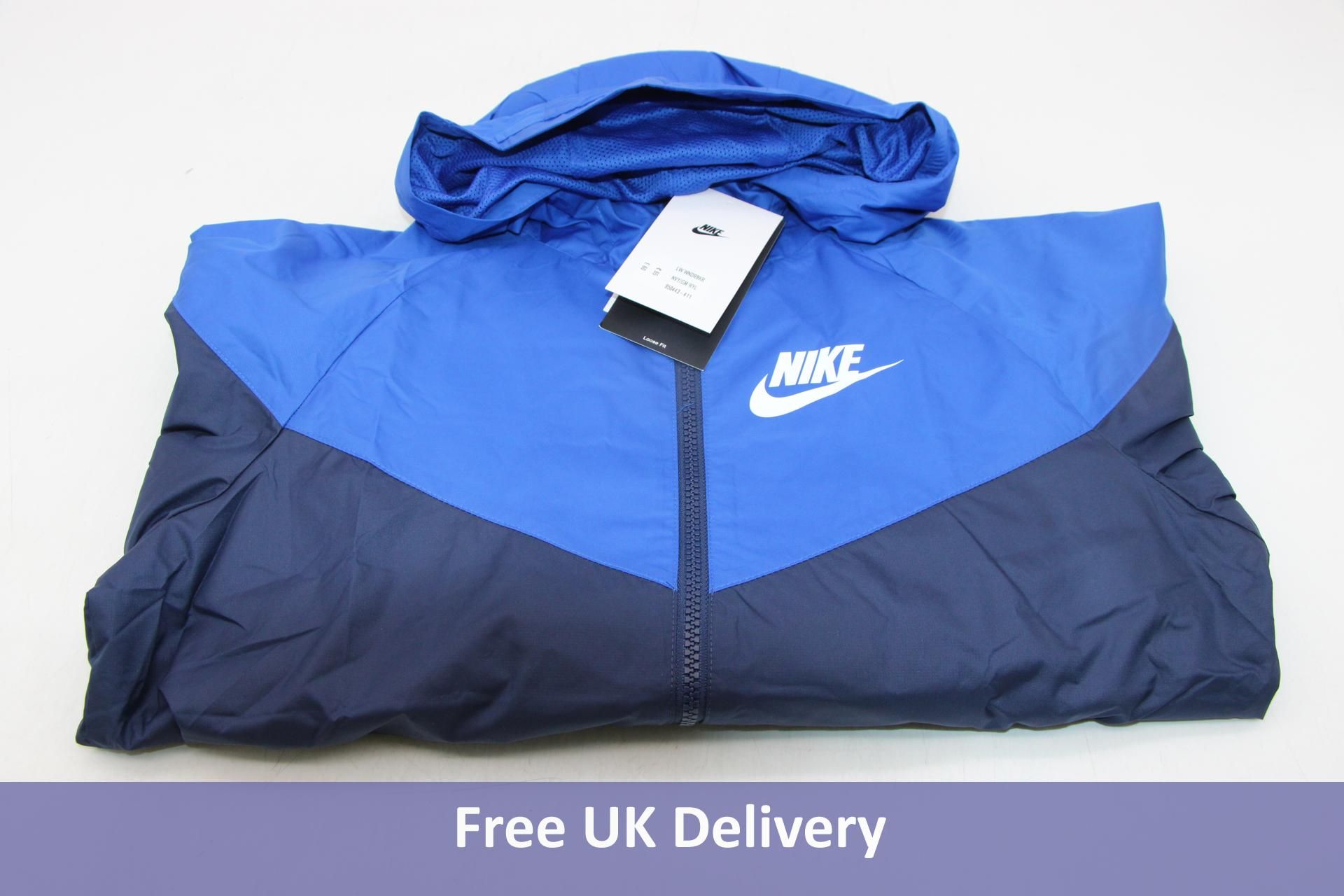 Nike Kids Wind Runner Jacket, Blue, Size L