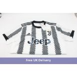 Adidas Unisex Juventus 2022/23 Home Jersey, White/Black, UK Size S