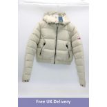Superdry Puffer Jacket Crop Fuji, Beige, Size M