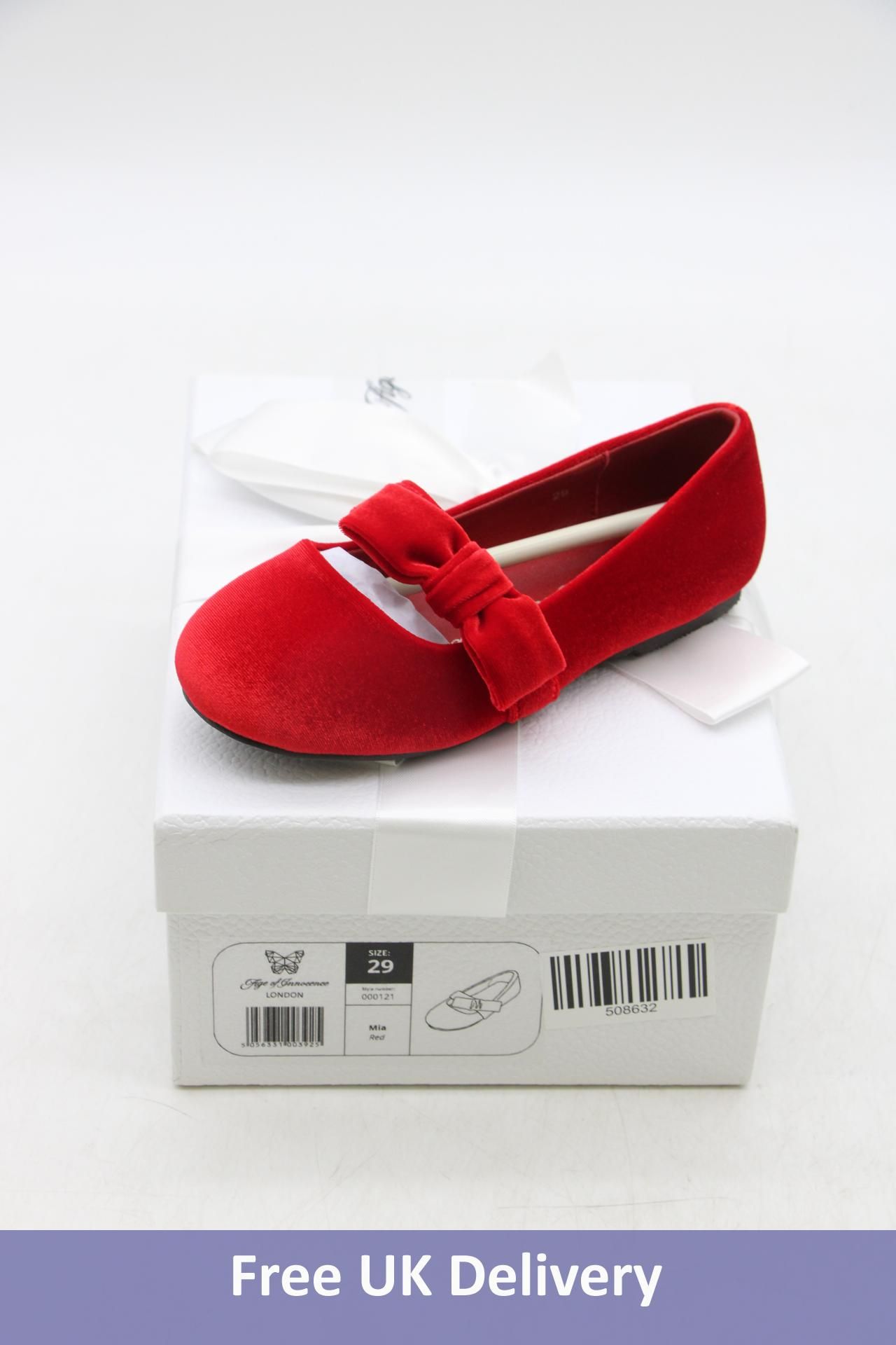 Age of Innocence Kids Mia Ballet Flats, Red, Size 29