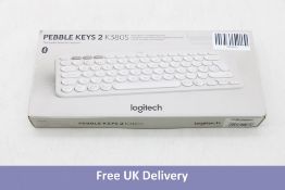 Logitech Pebble Keys 2 K380S Wireless Keyboard, White