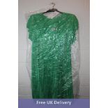 Carla Ruiz Cape Pleated Green Dress, EN 14