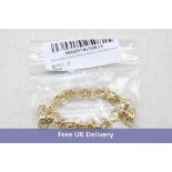 Women's Crystal Pattern Belcher Bracelet 9mm, Gold, GC111-8