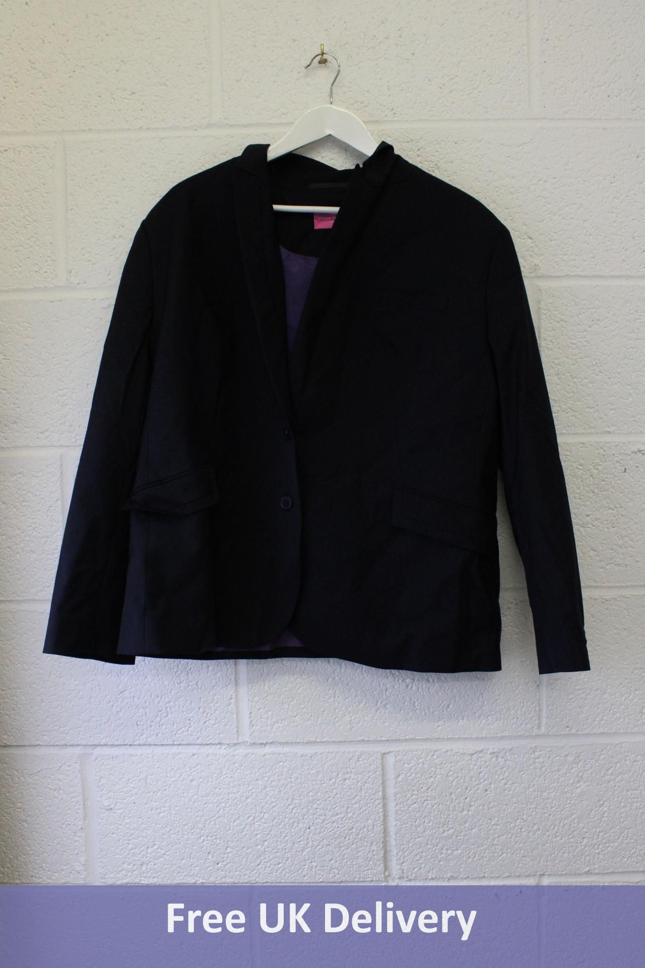 Brook Taverna Novara 2 Piece Suit, Navy, Size: 22R Trouser, 29" Jacket. Used