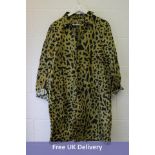 Dries Van Norten Leopard Print Trench Coat, Mustard, Size 46. Used, Good Condition