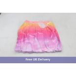 Two Billieblush Children's Pleated Logo Waist Midi Skirt, Multi Coloured Pink Yellow, 1x 2 Years, 1x