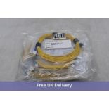 Ten Thirteen-metre Fibre Optic Cables, Yellow