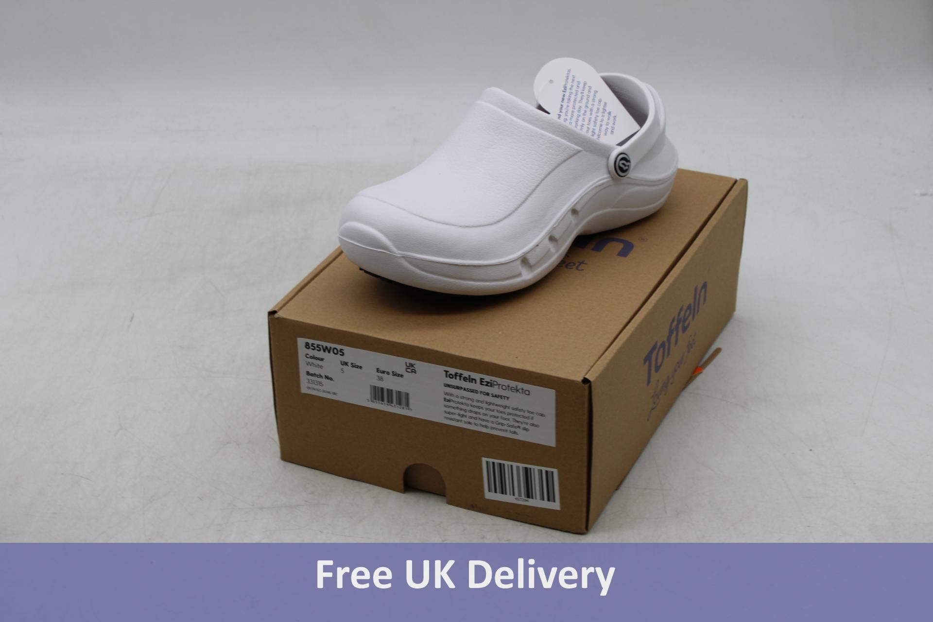 Toffeln Unisex Eziklog Sandals, White, UK 4