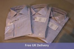 Forty-two Smyth & Gibson Striped Shirts, Pastel Blue to include 13x Size 17, 21x Size 16.5 and 8x Si