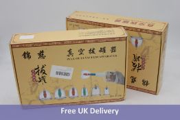 Three Feibrand Cupping Therapy Massage Sets, each contains 24 Cupping Cups, Vacuum Kit, Chinese Cupp