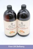 Twelve Pure World Sweet Almond Oil, 1 Litre, Expiry 01/2025