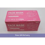 Fifty Boxes Face Masks, Protective 3 Ply Breathable Triple Layer Mouth Cover with Elastic Earloops,