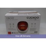 Cuckoo CR-0655F 6-Cup Uncooked Micom Rice Cooker/Warmer, Red/White, EU Plug