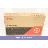 TCL 32S5209K 32-inch HD Smart Television with Android TV. Box damaged, not checked