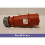 Five Mennekes IP44 Red Cable Mount 7P Industrial Power Plug, 744