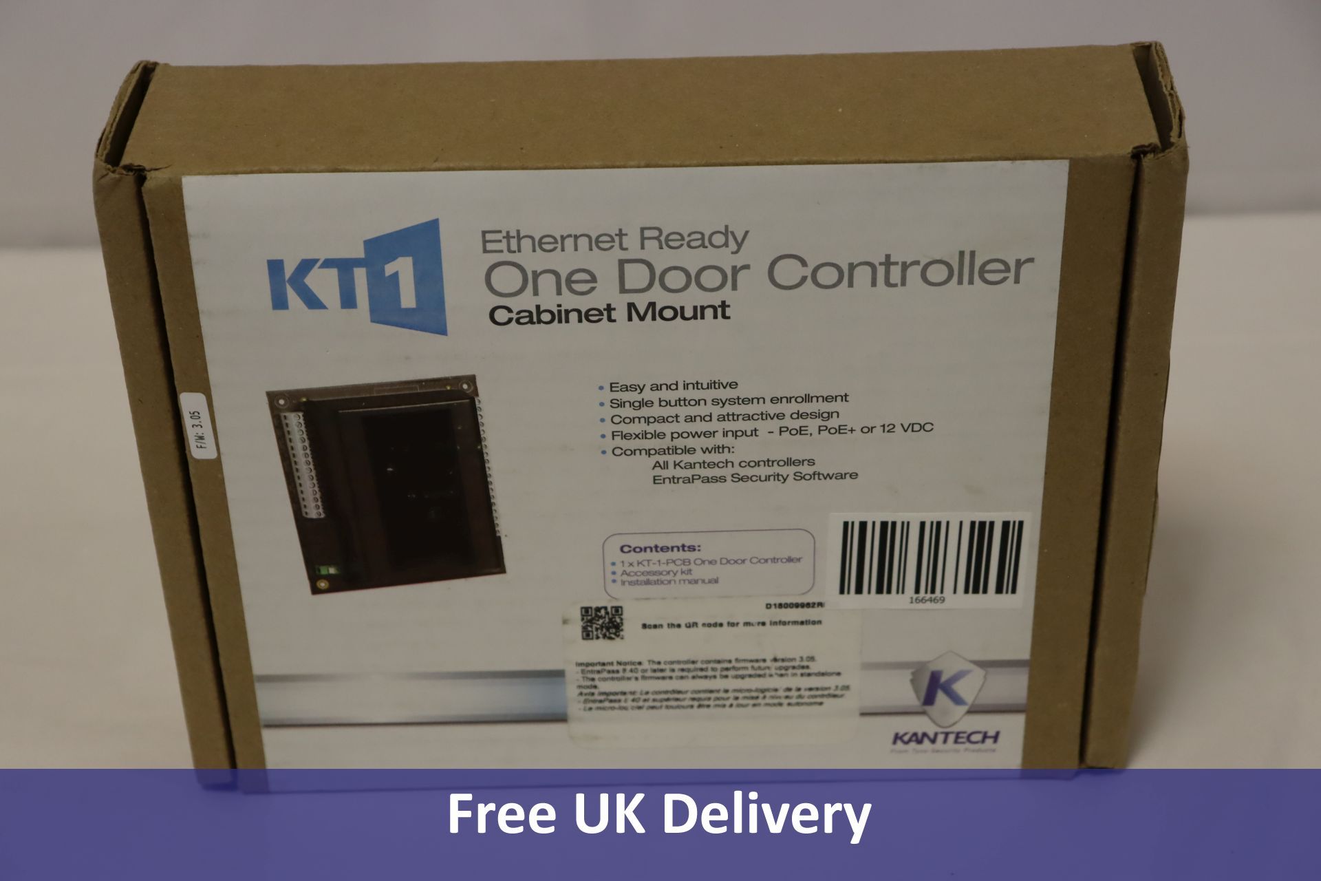 Kantech One Door IP Controller for Metal Cabinet Mount KT-1-PCB