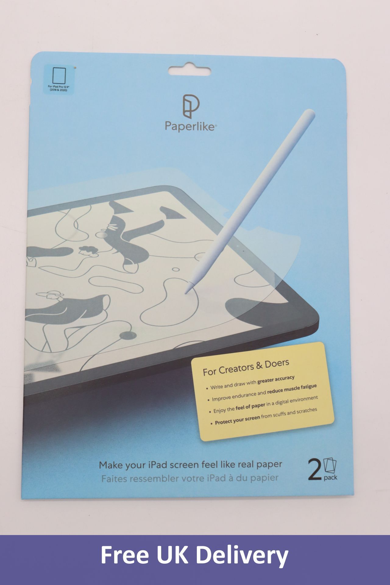 Ten Paperlike Matte Screen Protector 2-packs, for Drawing, Writing, and Note-taking. For iPad Pro 12