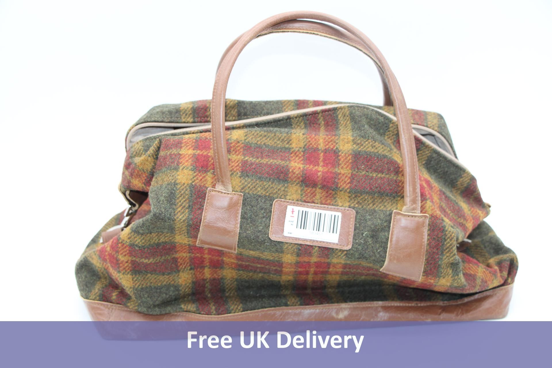 Harris Tweed Overnight Bag, Green/Brown