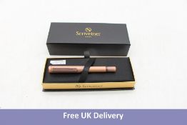 Two Scriveiner Fountain Pens to include 1x Black/Gold, 1x Silver/Gold