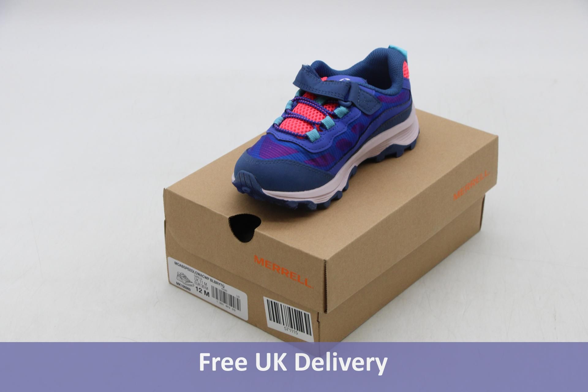 Merrell Moab Speed Low Girls Trainers, Blue/Purple, UK 11-12 Months