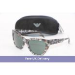 Emporio Armani EA4176 Sunglasses, Grey/Black/Green Tint