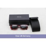Prada PR 14YS Sunglasses, Frames Crystal Fire/Lens Dark Grey. Box damaged