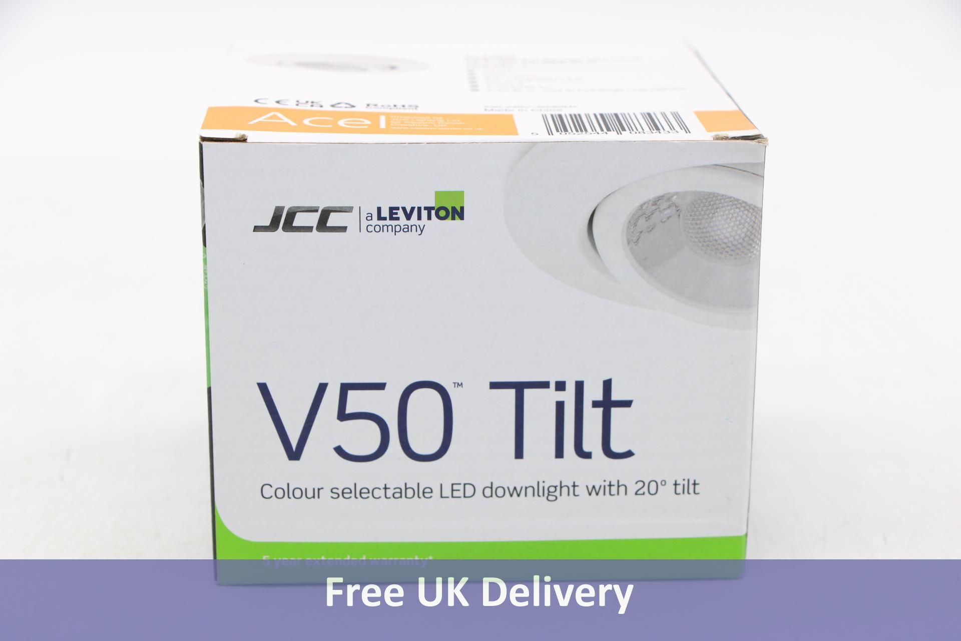 Four JCC V50 Tilt LED Downlight 20 Degree Tilt