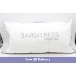 Savoir Beds 3 Chamber Pillow White Siberian Goose Down & Feather Luxury Pillow, White, Size 50x90cm