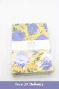 Six Catherine Rowe Blue Flowers Notebook, Size A5