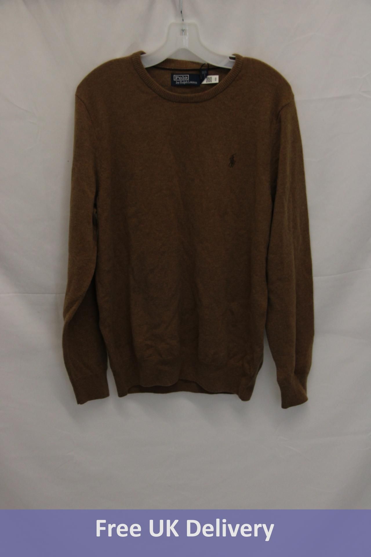 Polo Ralph Lauren Long-Sleeve Wool Sweater, Brown, Size X-Large