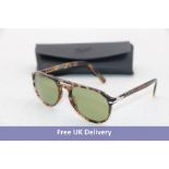 Persol PO32358 55 Sunglasses, Caffe Brown/Green Tint