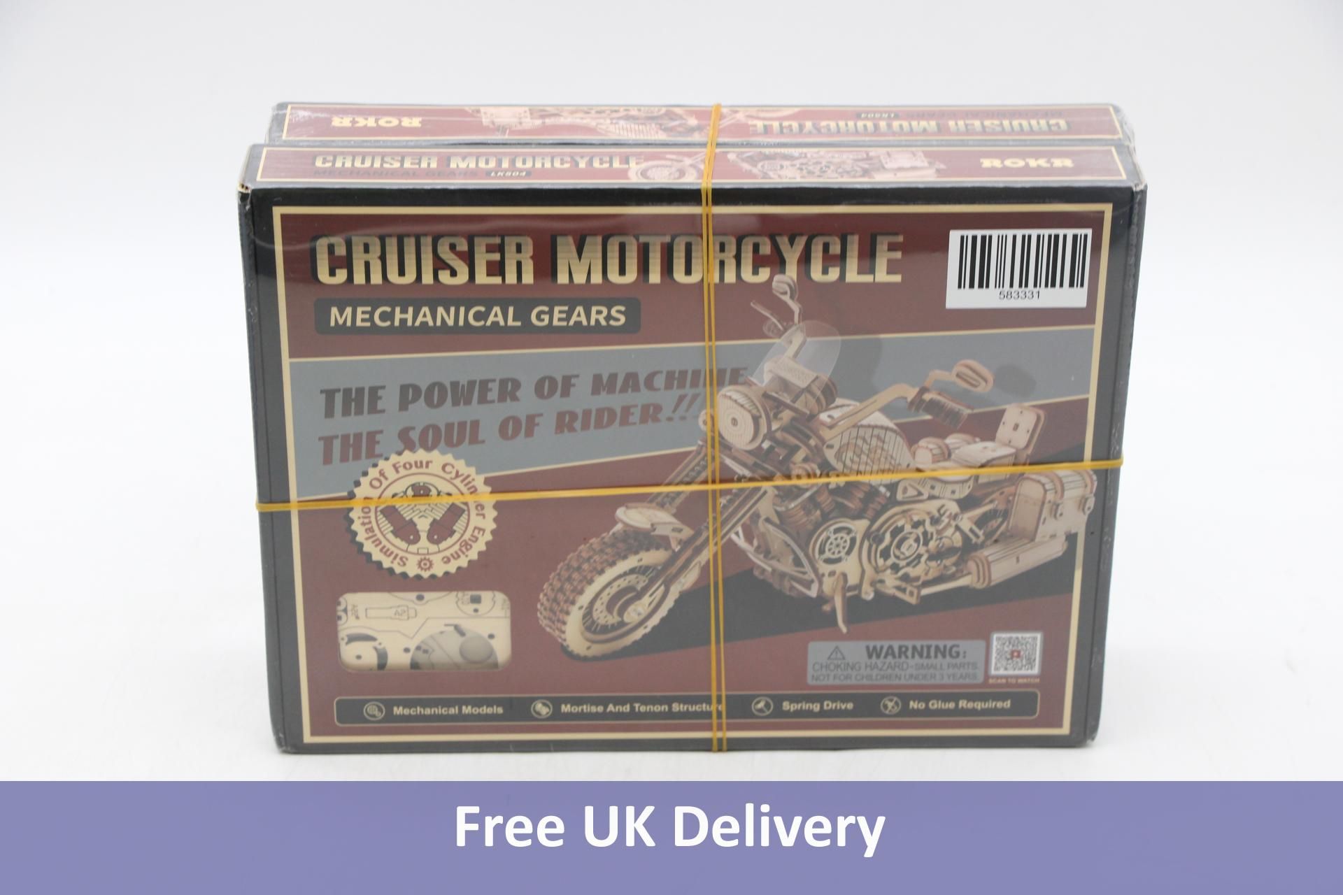 Two Rokr Cruiser Motorcycle Wodden Puzzles