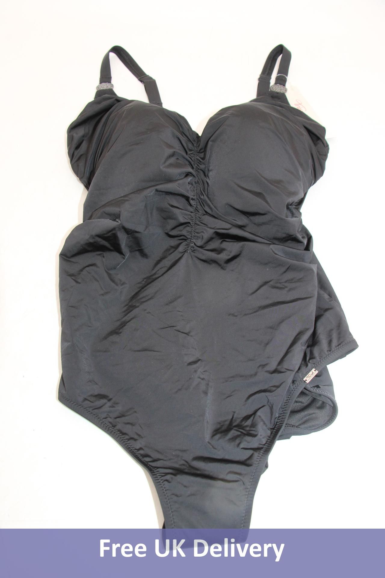 Truimph Padded Cups Swimsuit, Black, Size EU 44E