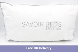 Savoir Beds Supreme Pillow White Siberian Goose Down, White, Size Medium 50x90cm
