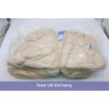 Two Adidas Quilted Down Puffer Jackets, Beige, UK Size XL