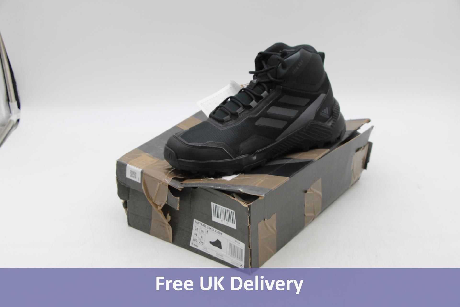 Adidas, Eastrail 2 Mid R.RDY Hiking Shoes, Black, UK 9.5. Box damaged