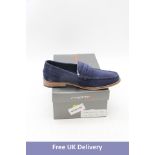 Two Front Jones Loafers, Navy, 1x Size 8, 1x Size 10