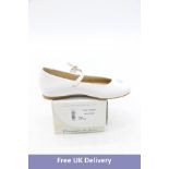 Manuela De Juan Leather Pumps Shoes, Patent White, Size EU 28 Kids