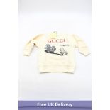 Gucci Baby Cat Print Sweatshirt, Cream, 18-24