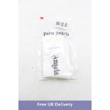 Palm Angels High Socks, White/Black, Size II