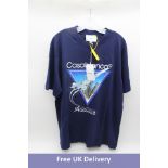 Casablanca Aiiiiir T-Shirt, Navy Blue, Size L