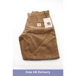 Carhartt Newel Cordurdy Pants, Tamarind Rinsed, Size W36