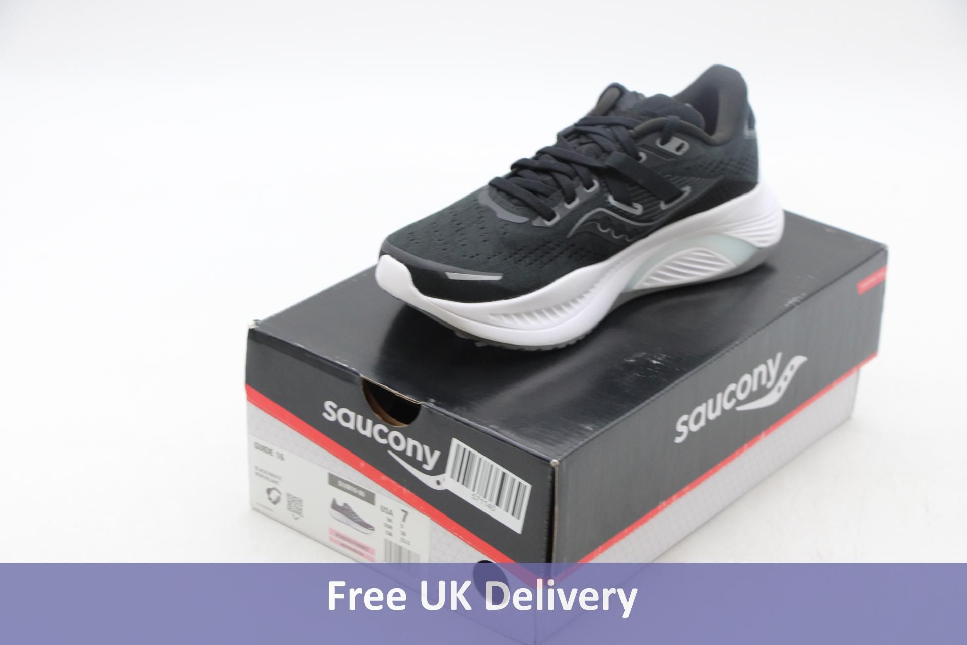 Saucony Guide 16 Trainers, Black/White, UK 5