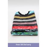 Sonia Rykiel Kids Sequin Stripe Sweatshirt, Black, Size 14Yr