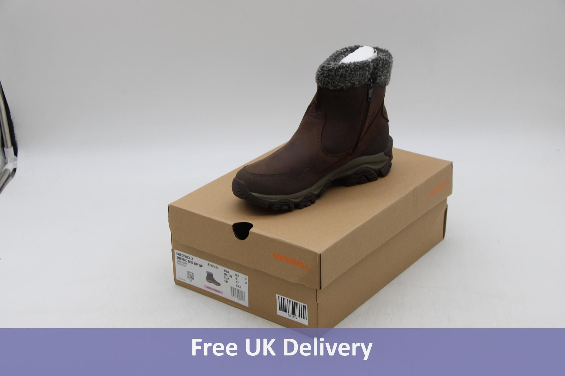 Merrell Coldpack 3 Thermo Mid Zip Boots, Brown, UK 5