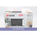 Haden 20L Stainless Steel Microwave, White. Box damaged
