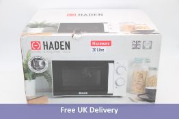 Haden 20L Stainless Steel Microwave, White. Box damaged
